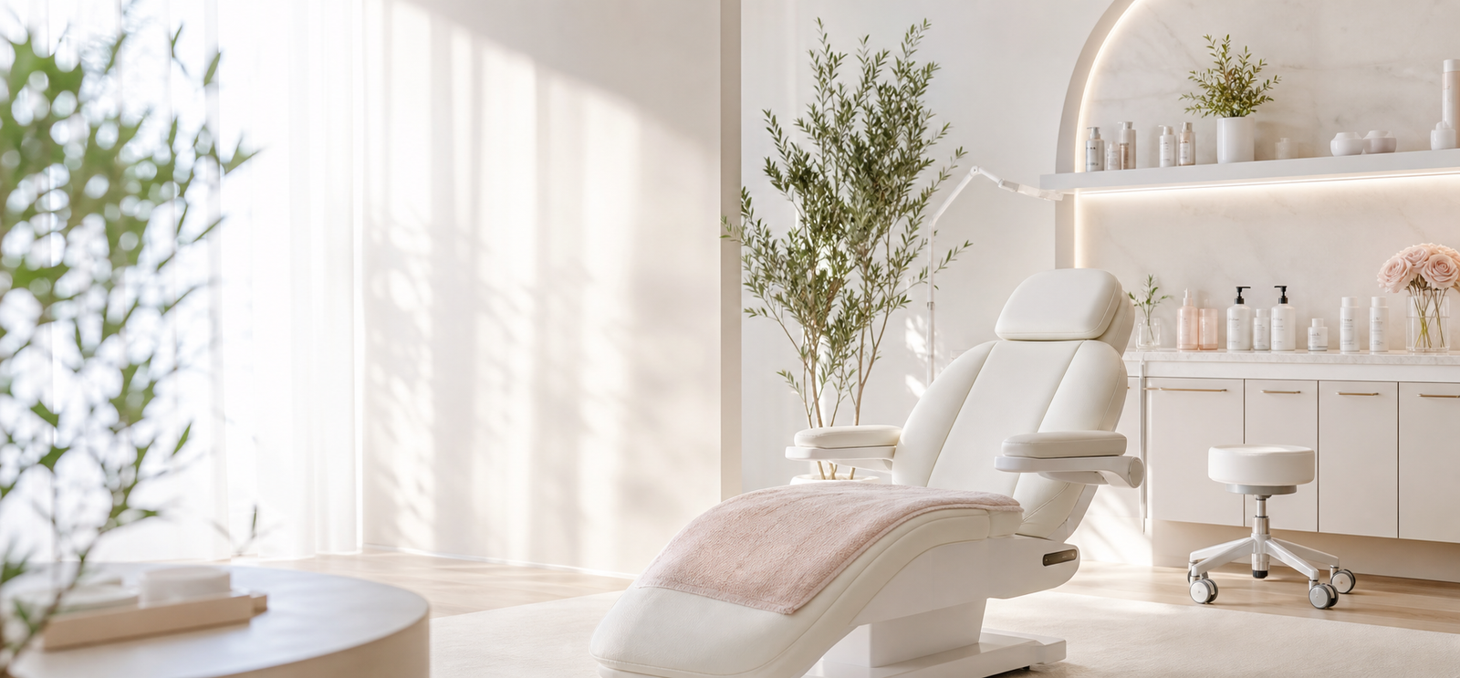 Serene modern aesthetic clinic treatment room